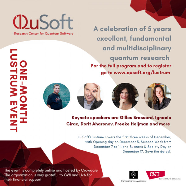 QuSoft celebrates five years of innovative, fundamental and multidisciplinary quantum research