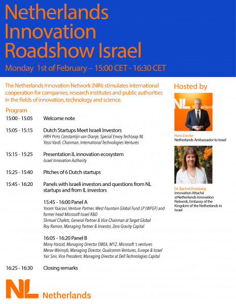 CES Virtual 2021: Netherlands startups roadshow in Israel